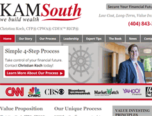 Tablet Screenshot of kamsouth.com